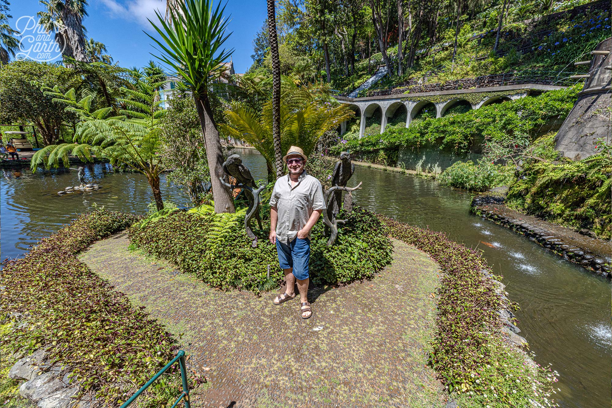 Garth on the island at the central lake