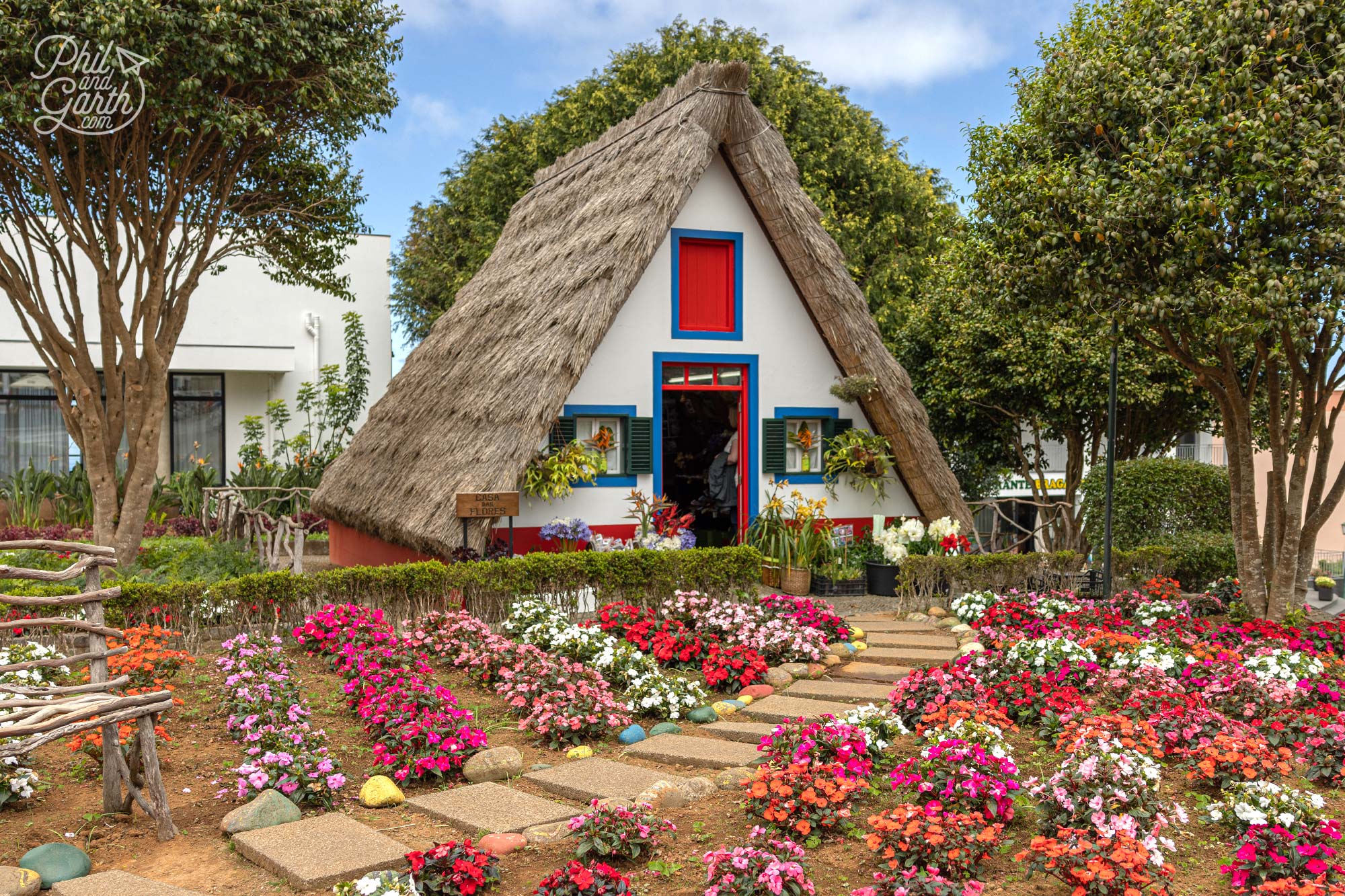 Madeira's traditional triangular thatched cottages at Santana