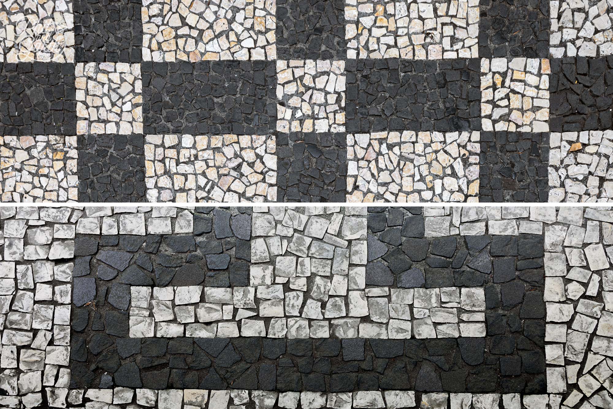 You'll discover lots of different chequerboard patterns all over Funchal