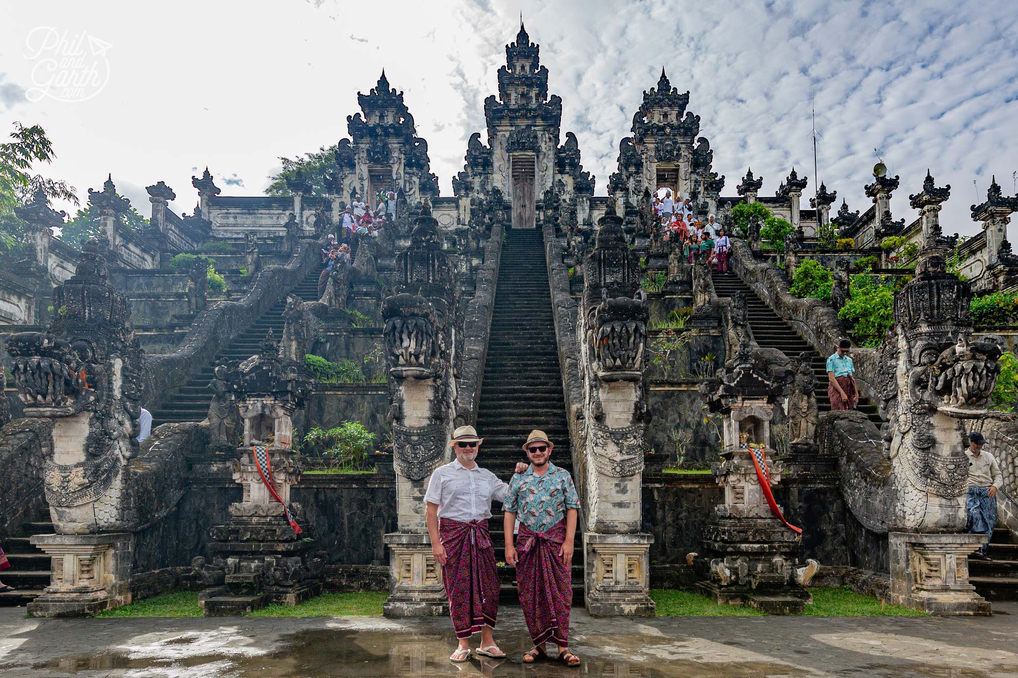 3 towering dragon staircases lead to the inner sanctum of the Pura Penataran Agung Lempuyang