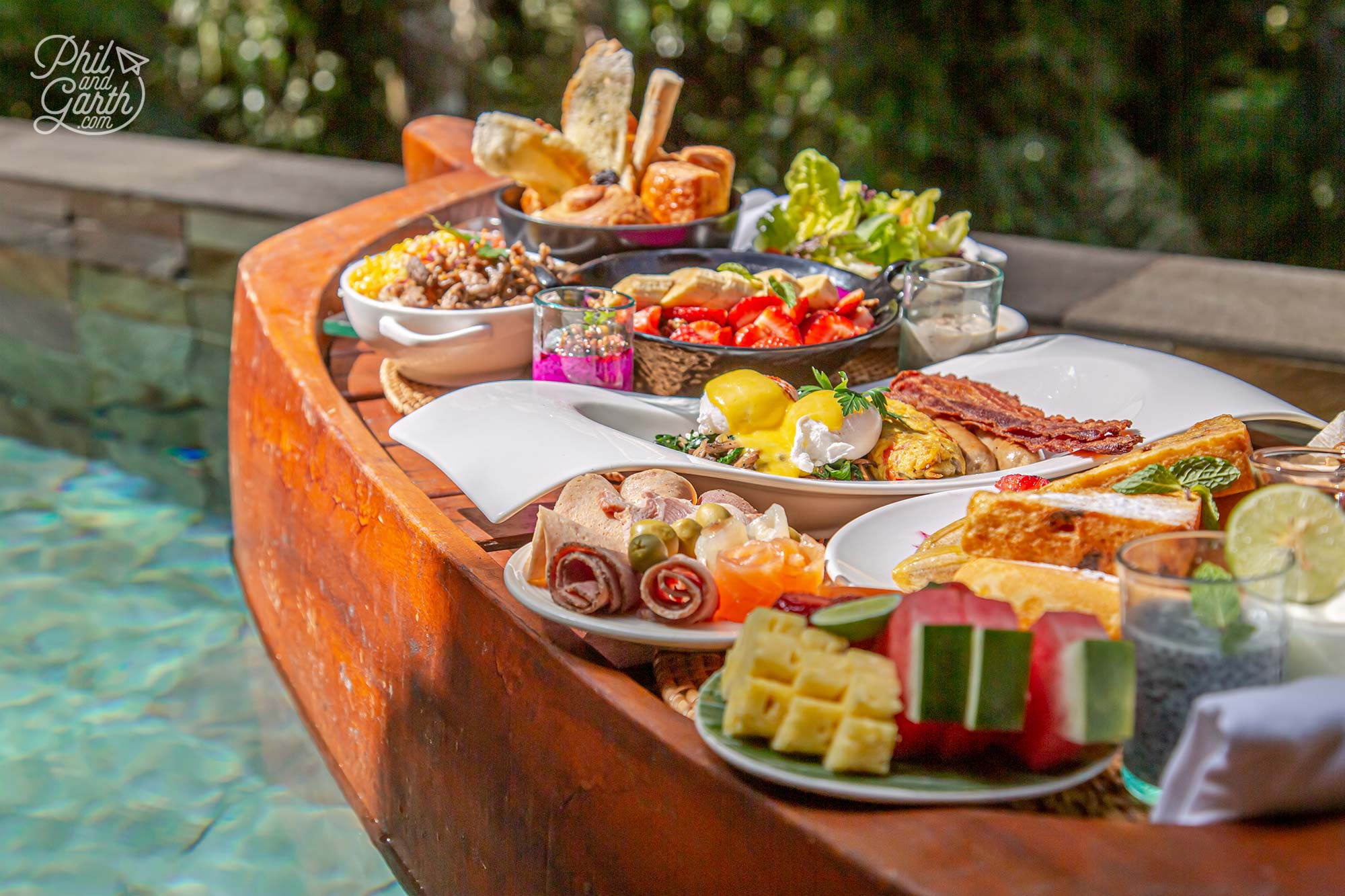 A floating breakfast in a private pool is a huge bucket list tick for us!