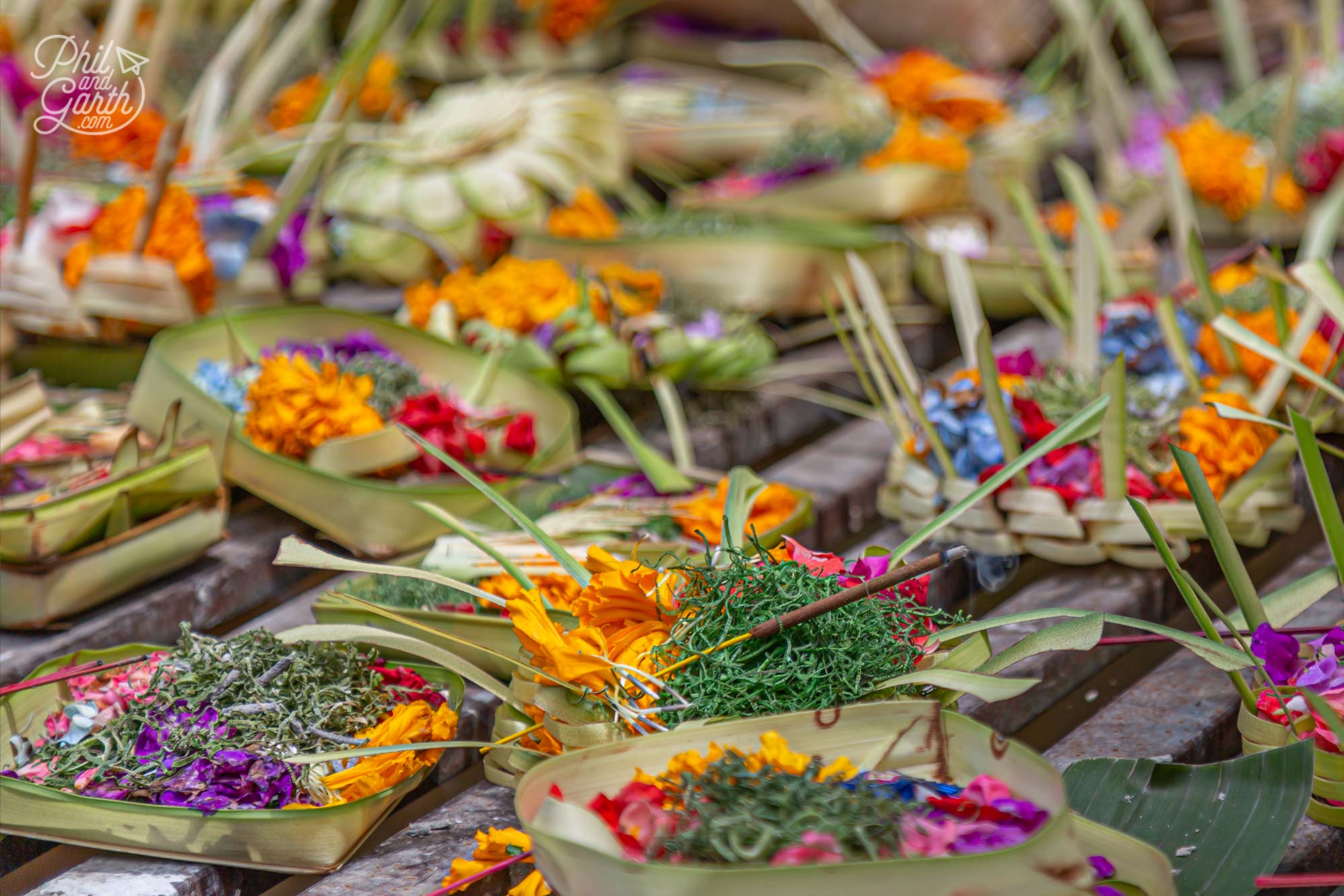 The smell of incense is in the air from all the offerings