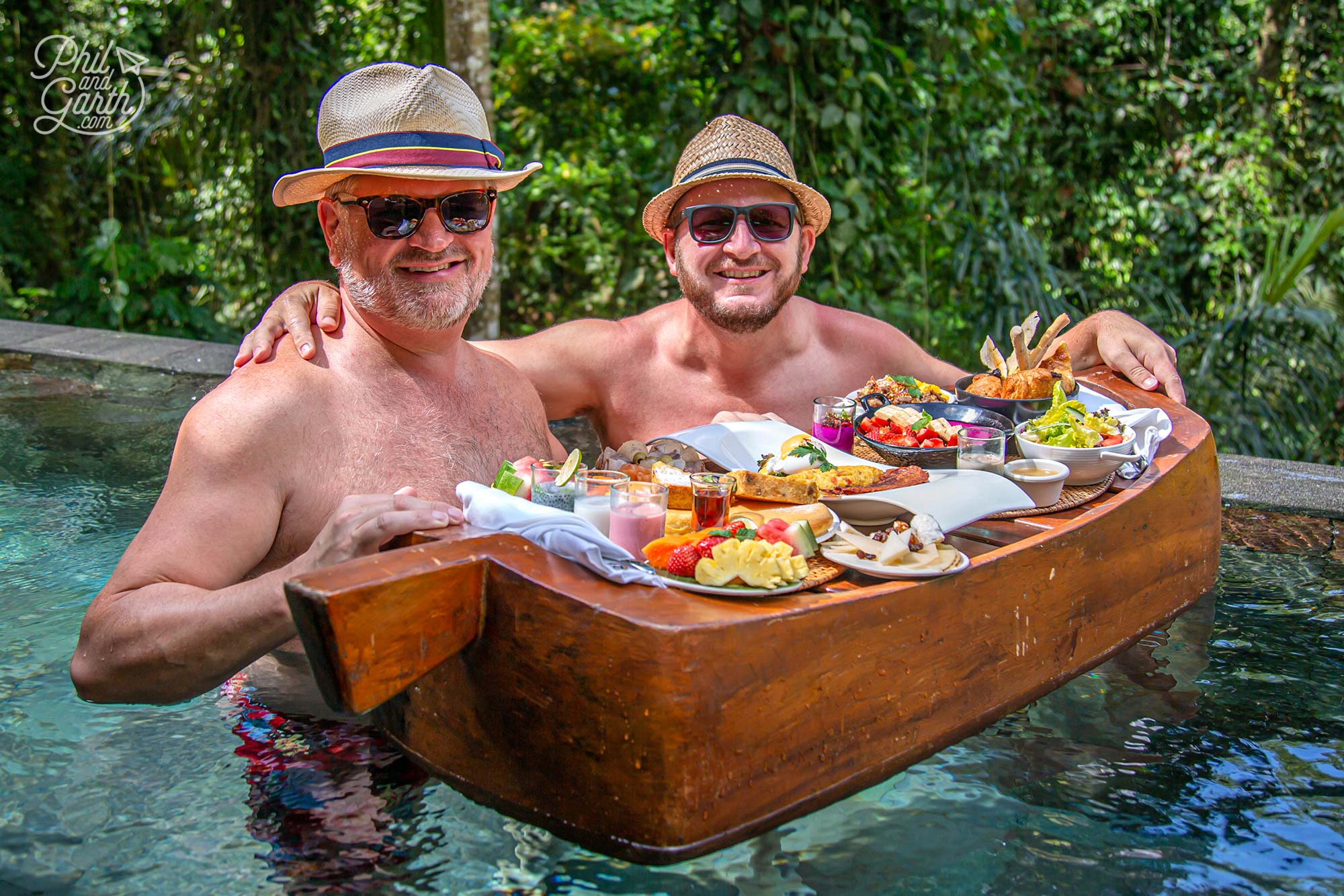 We had fun coming up with ways to photograph our floating breakfast