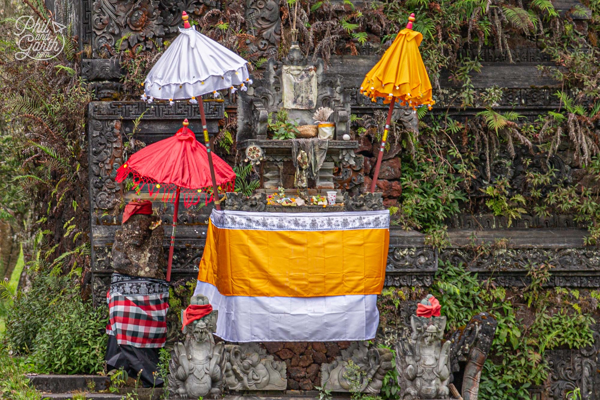 You'll see these umbrellas all over Bali - they symbolise protection and often seen at entrance ways