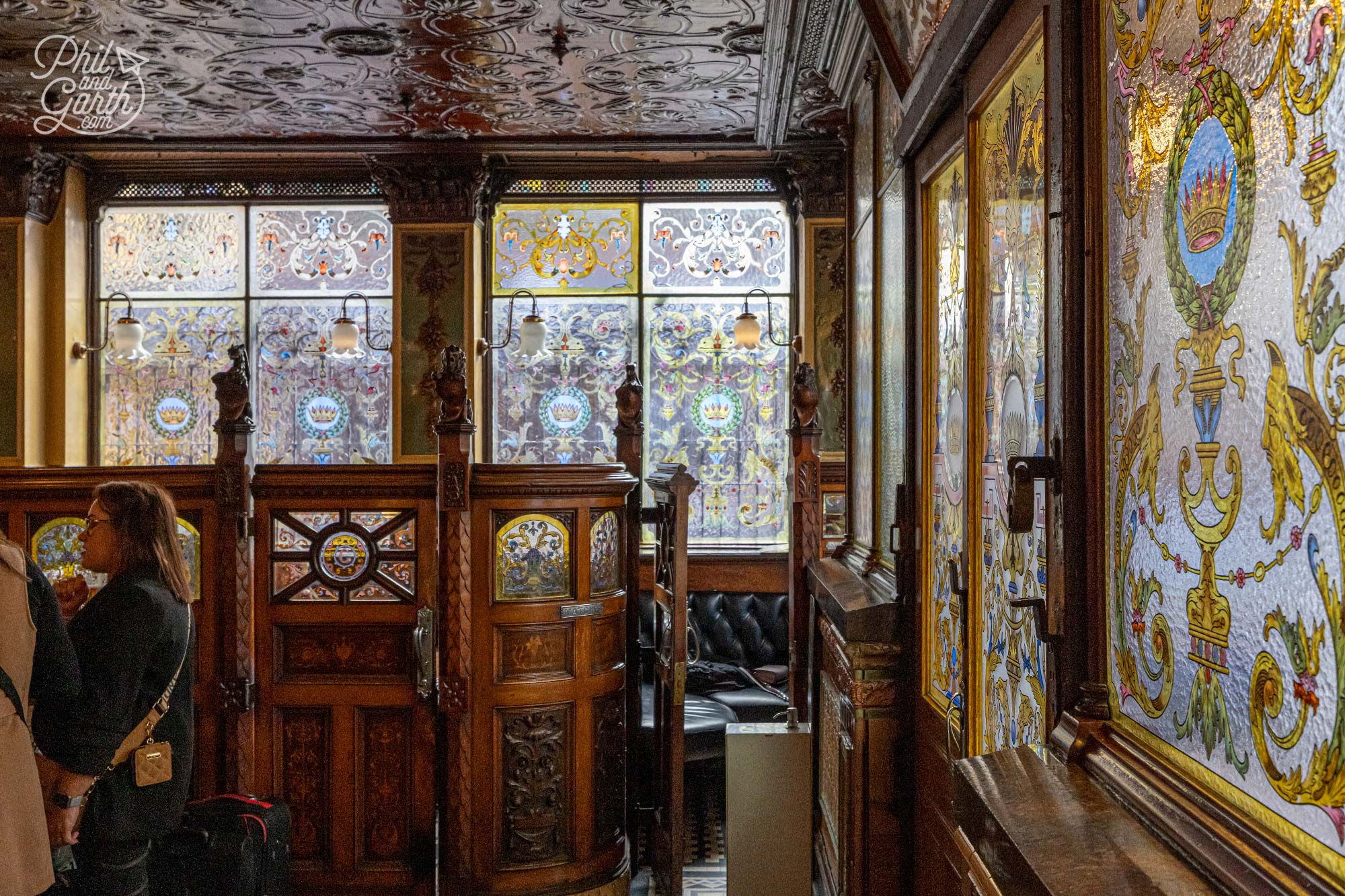 The ornate Victorian interior of The Crown Liquor Saloon, Belfast