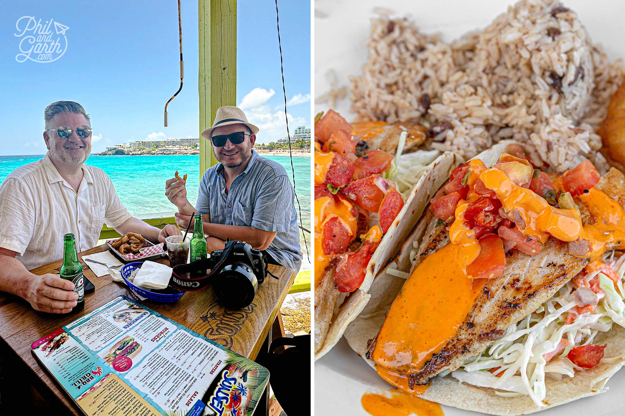 Delicious fish tacos at the Sunset Beach Bar