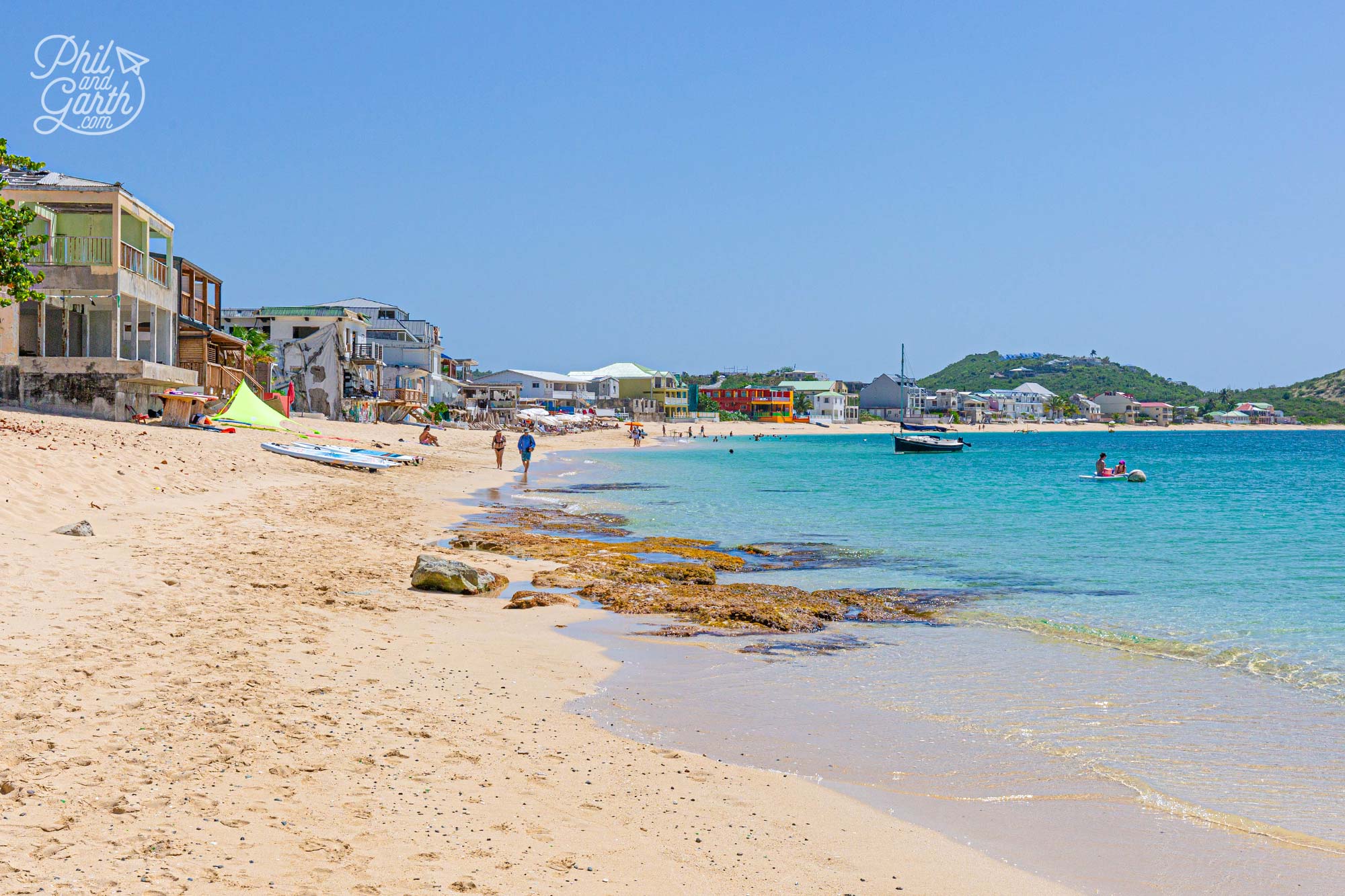 The laid back beach at Grand Case