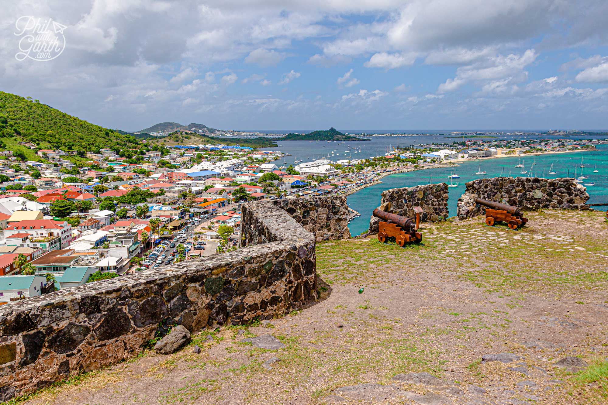 Impressive views of Marigot from Fort Louis