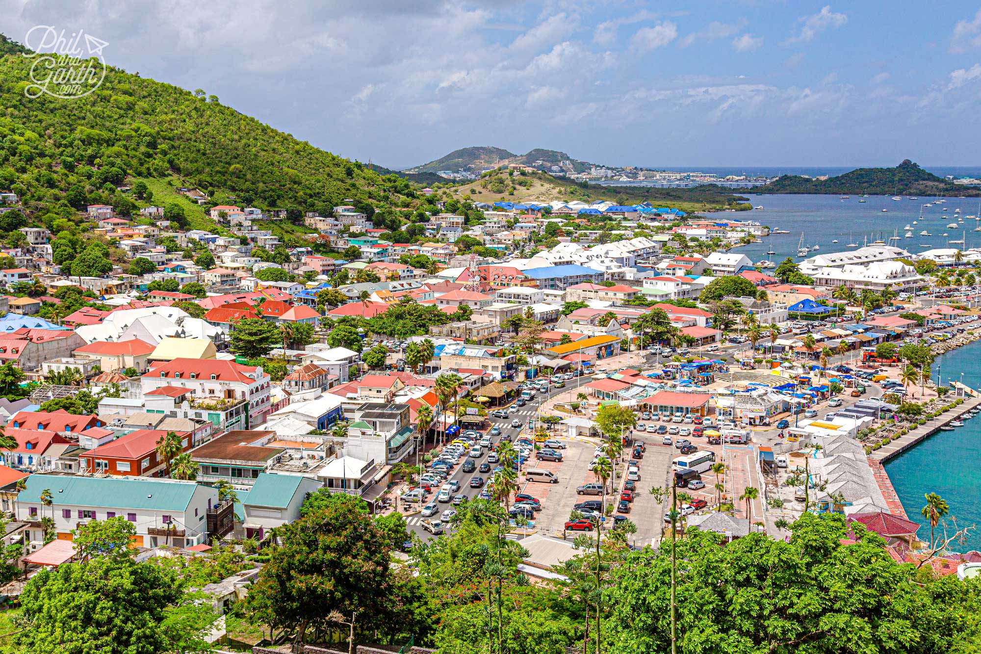 Marigot's colourful city centre