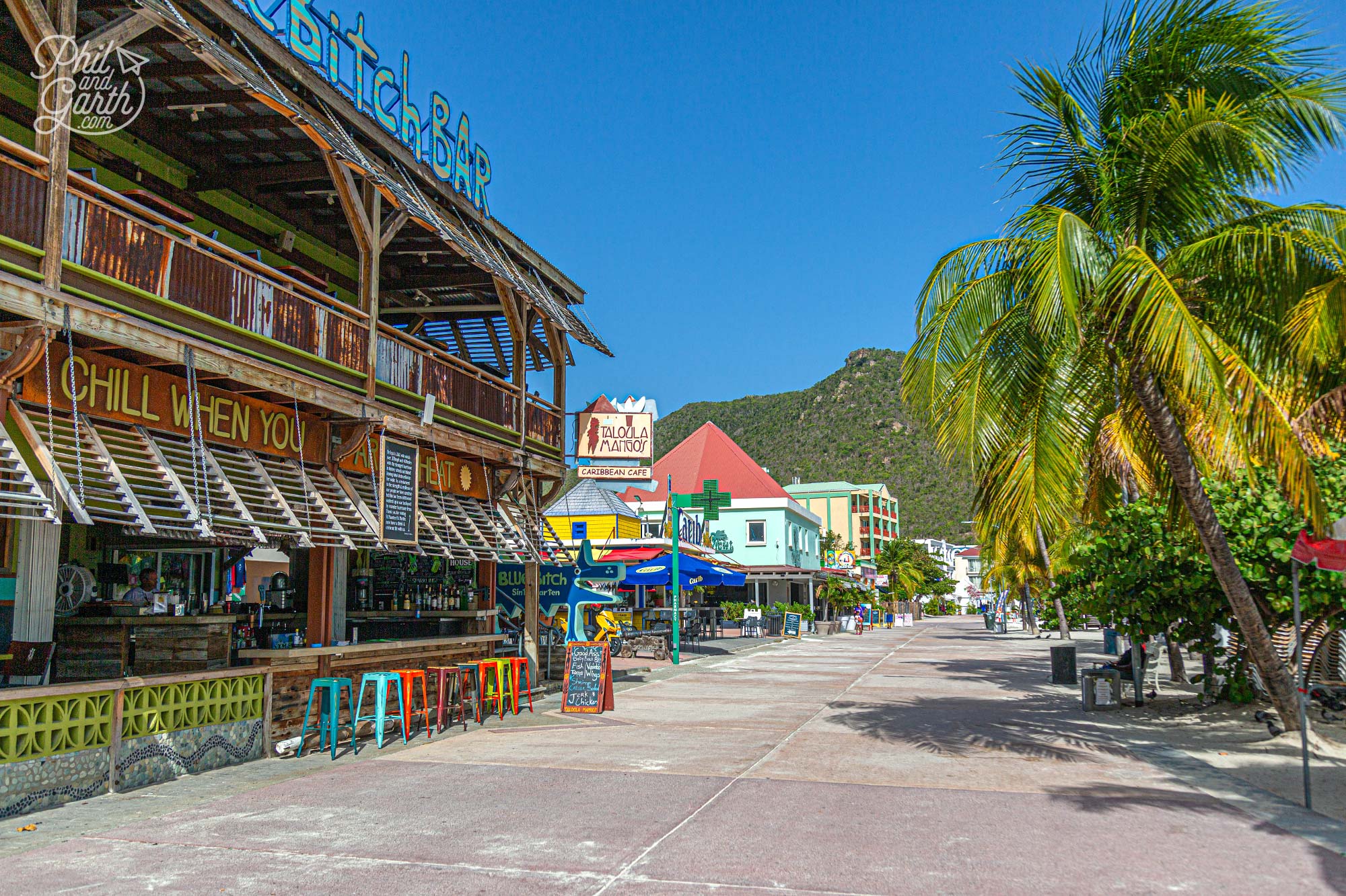 The boardwalk next to Great Bay Beach