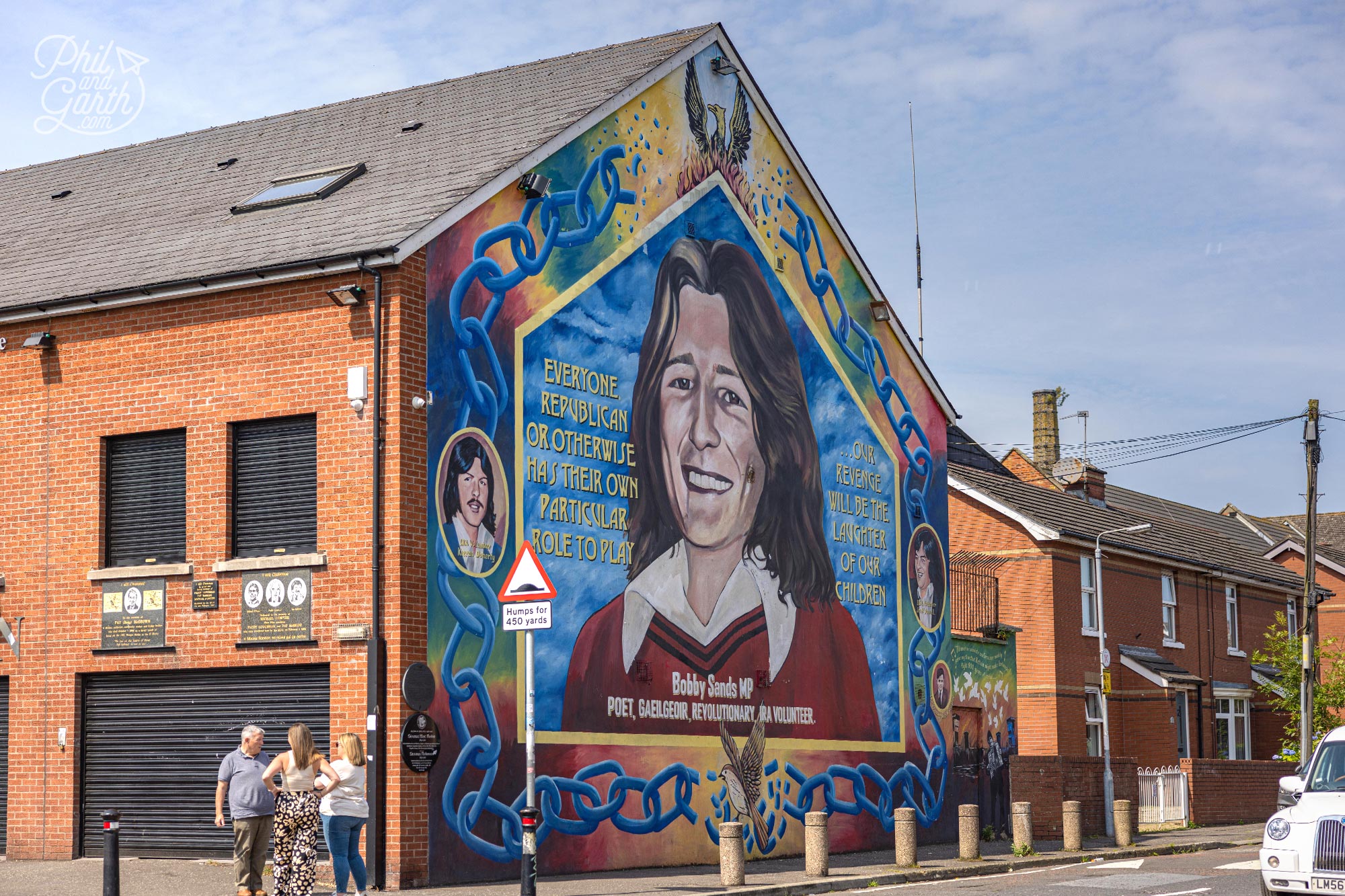 Bobby Sands mural on the Sinn Fein offices falls road Belfast