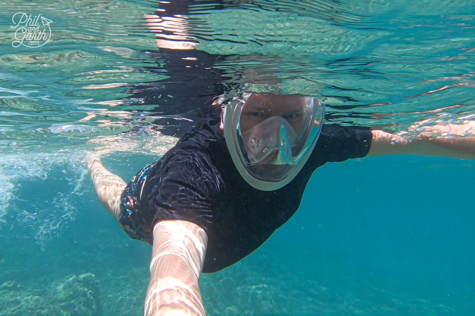 Garth snorkelling at Friar's Bay
