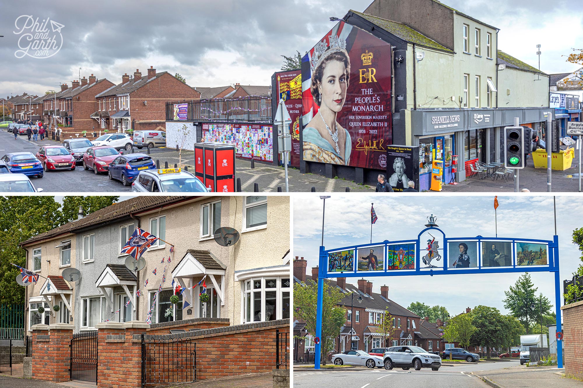 Many homes are decorated in union flags