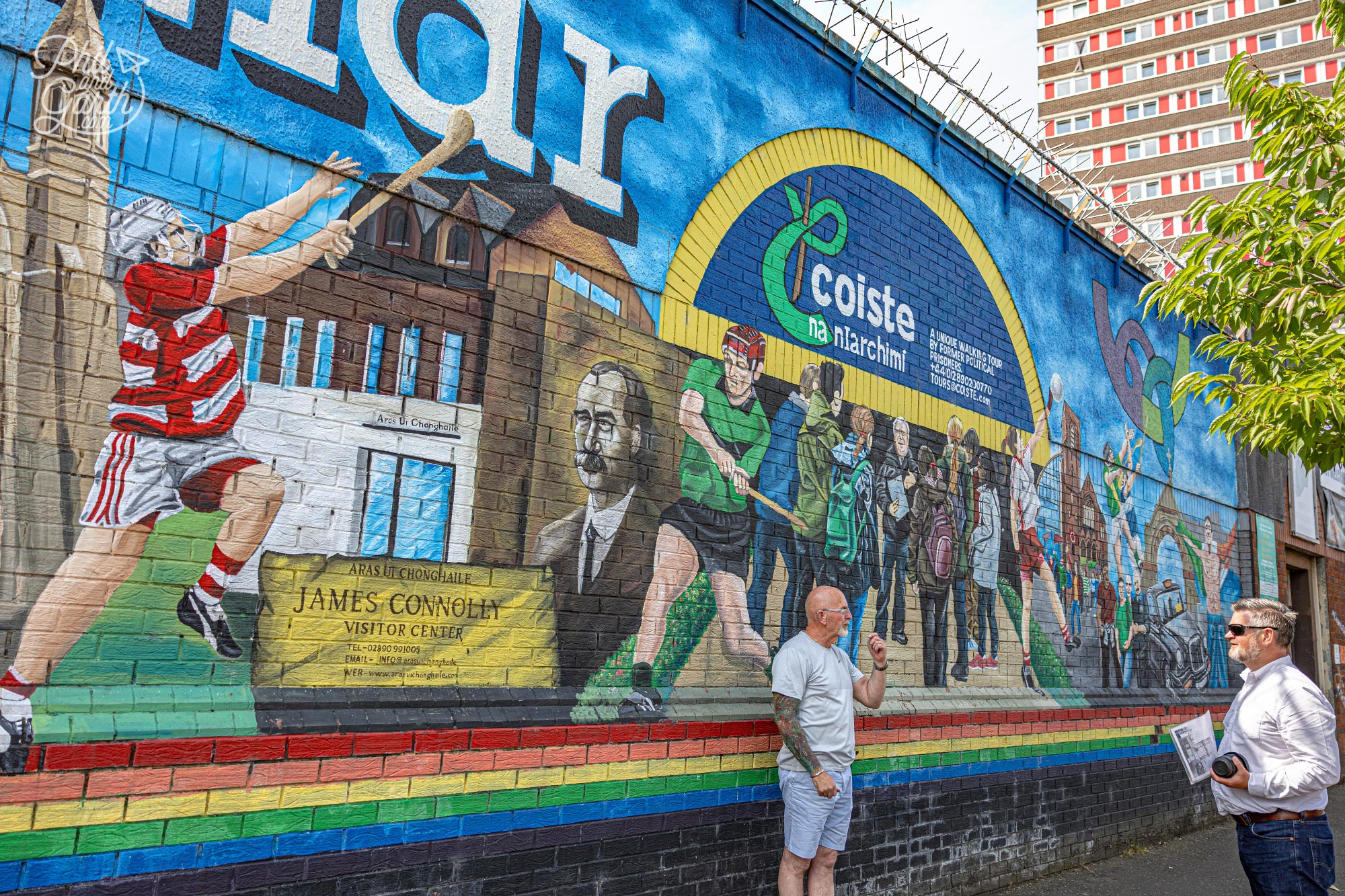 Our guide Brendan explains the meaning behind the murals