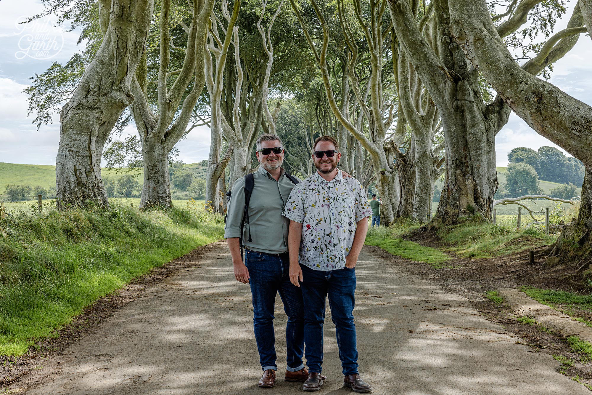 Phil and Garth at the famous Dark Hedges Games of Thrones location