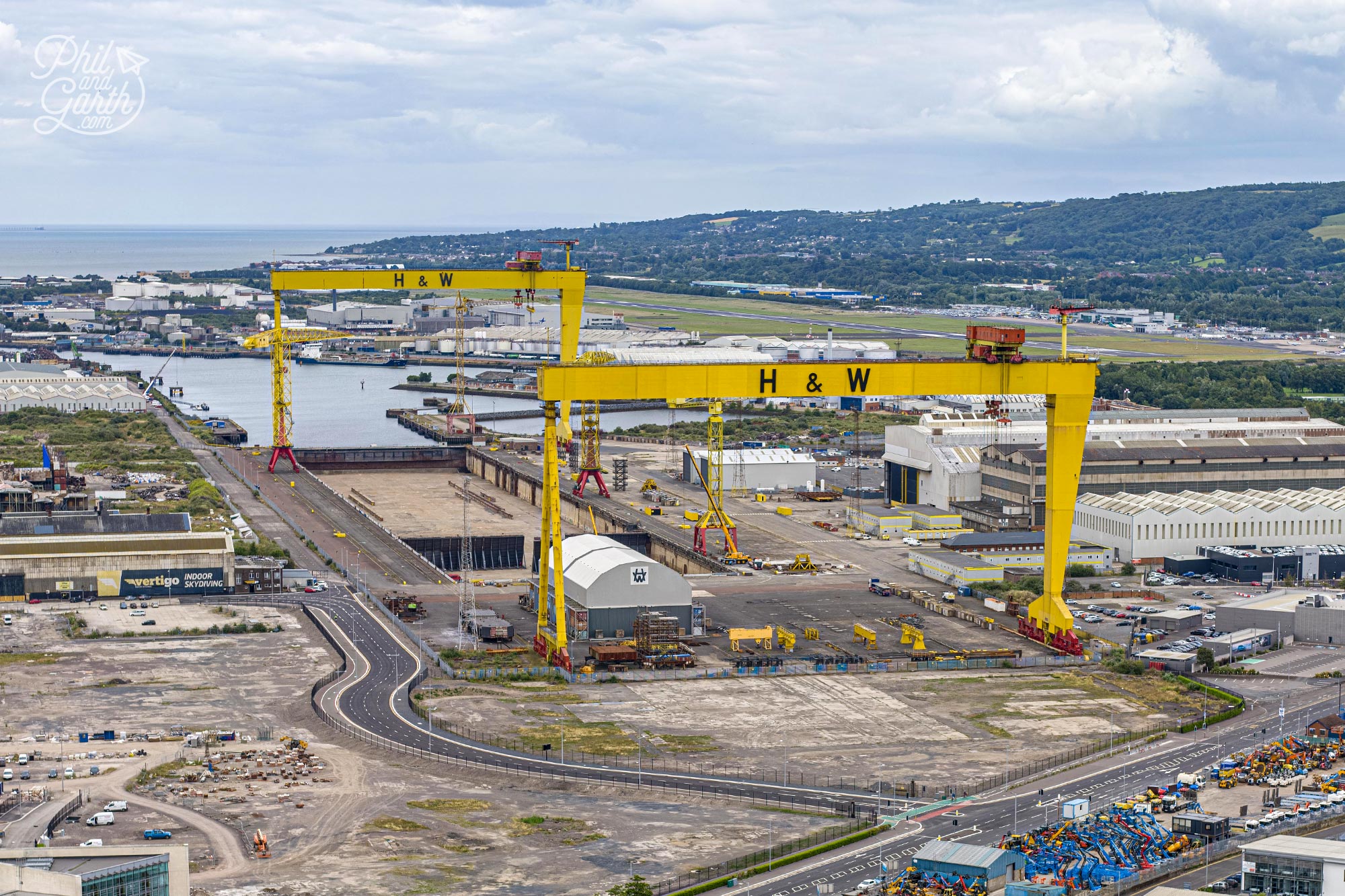 Samson and Goliath - the twin shipbuilding gantry cranes are a landmark and icon of Belfast