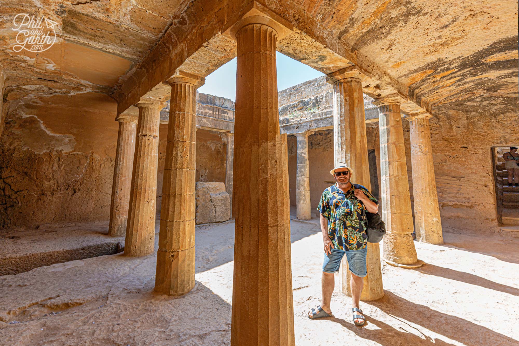 Garth in the impressive Tomb Number 3 Paphos Cyprus