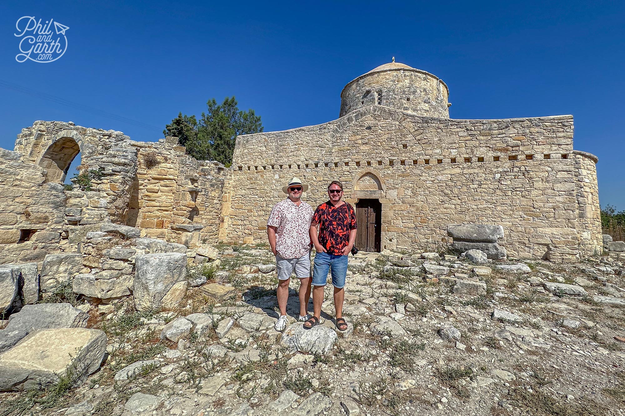 Phil and Garth at the Monastery of Timios Stavros