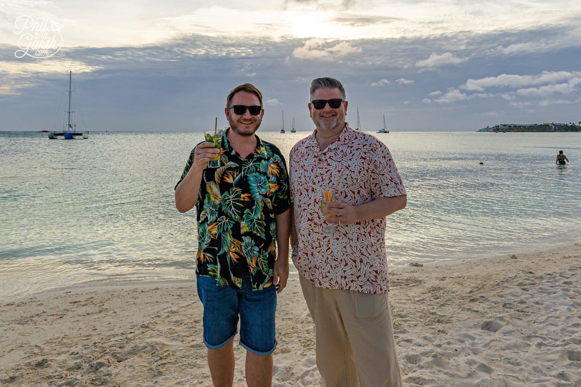 Cocktails on the beach at Barefoot