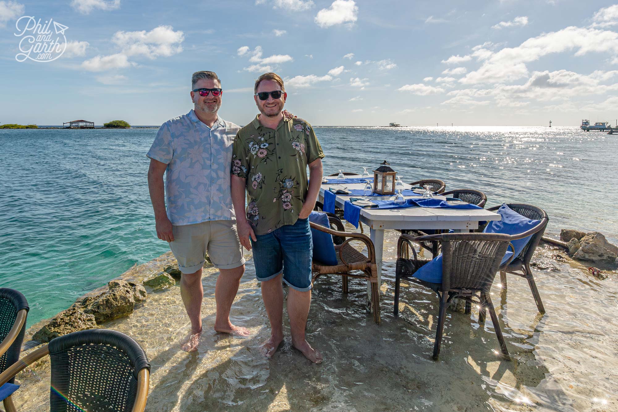 Phil and Garth at The Flying Fishbone Aruba