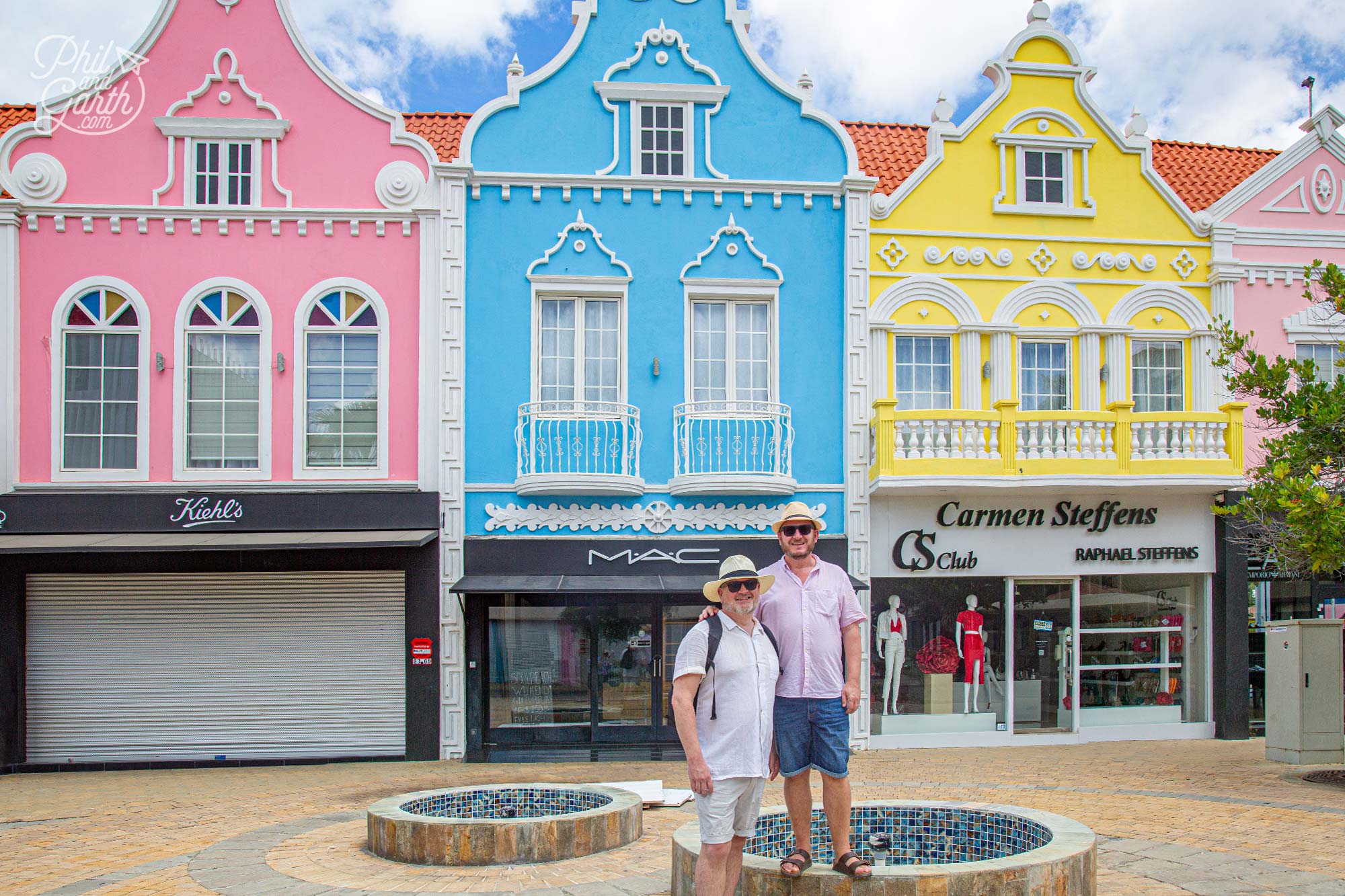 Phil and Garth in Oranjestad