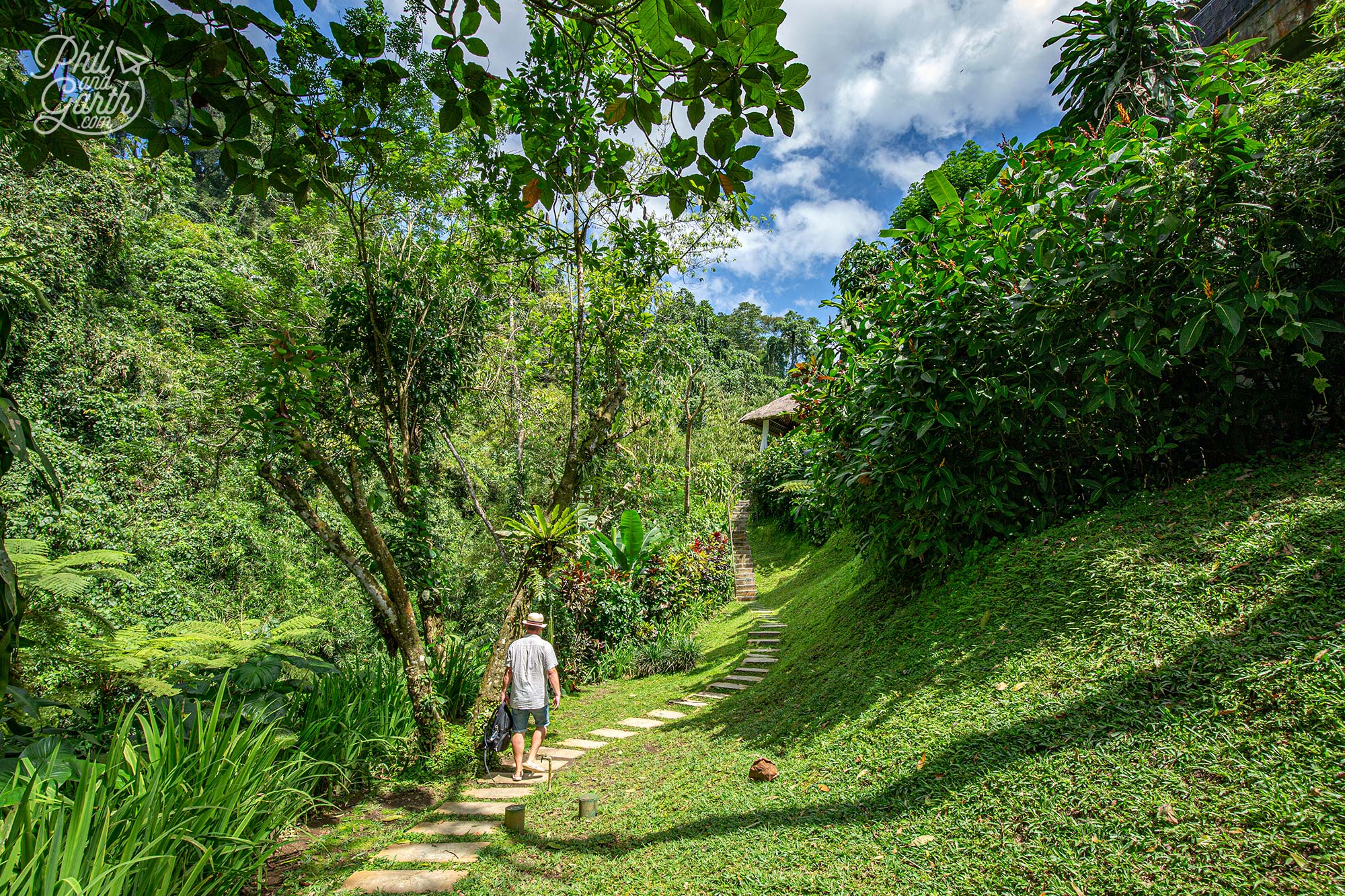 Phil takes a walk next to the Ayung River