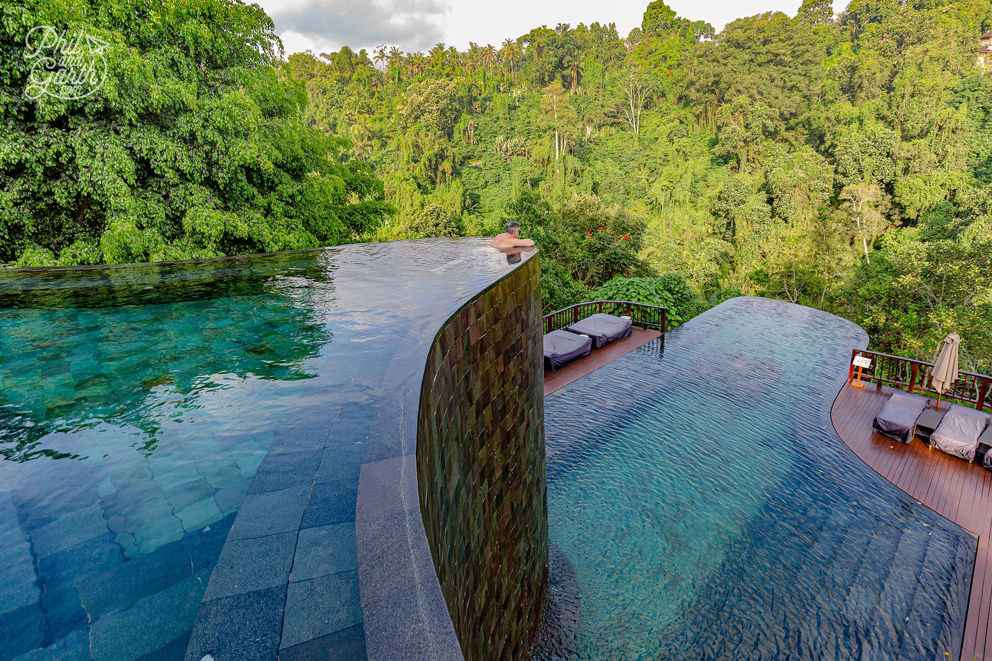 Phil in one of the best swimming pools in the world