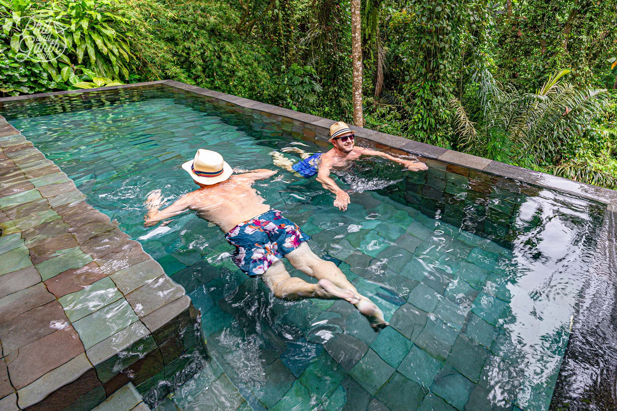 Swimming in our Bali private pool villa