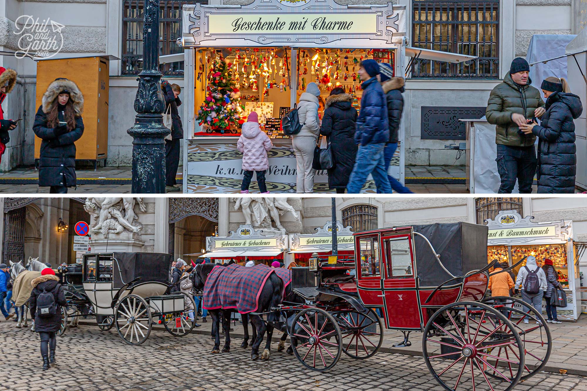 Catch a horse drawn carriage from Michaelerplatz