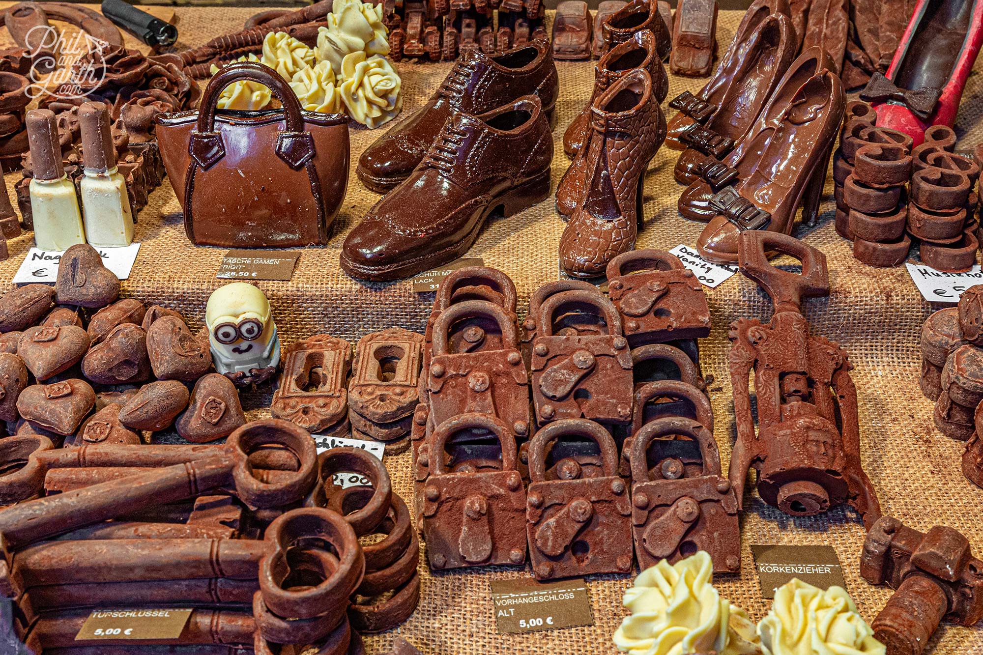 How incredible is this display - it's all chocolate!