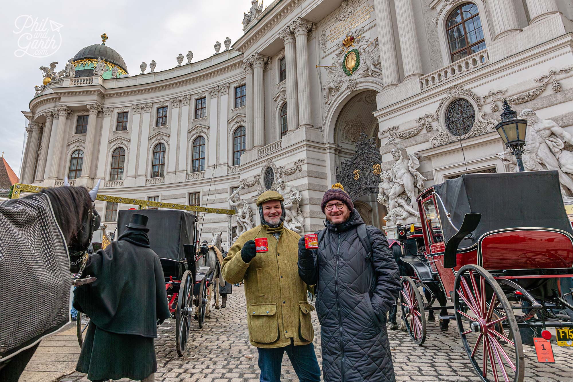 Lovely red heart shaped glühwein mugs here