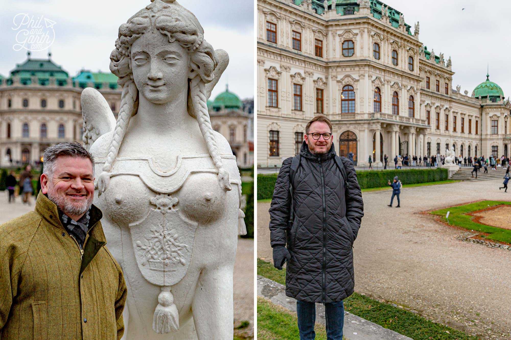 Making our way through Belvedere Palace to the market