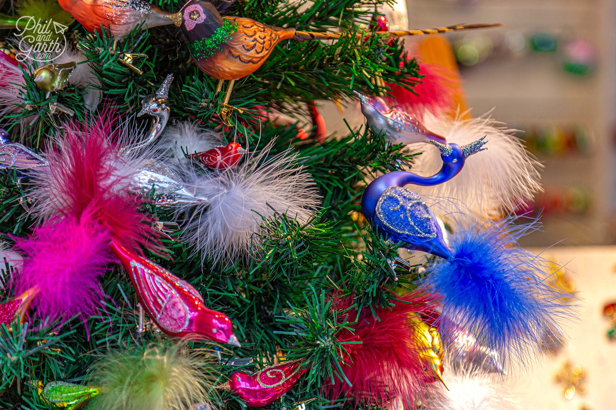 More kitsch Christmas tree bird decorations for sale