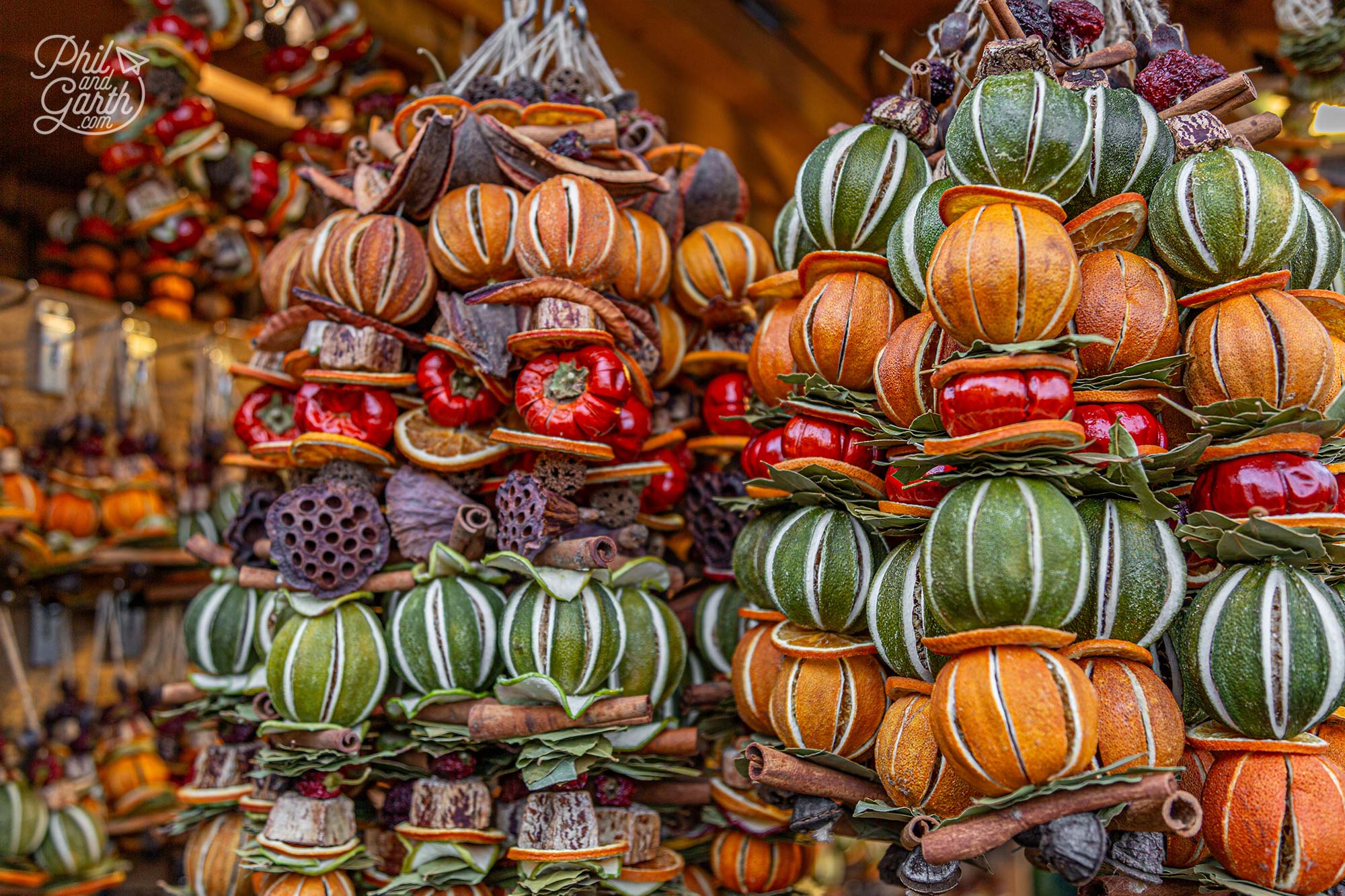 The scent of these cinnamon and orange garlands was incredible