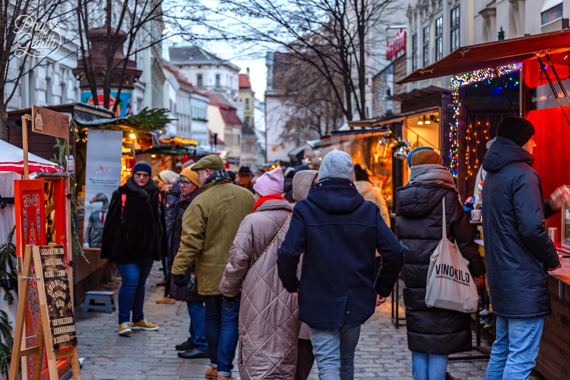 Wandering around the fairytale architecture of the Spittelberg Christmas Market