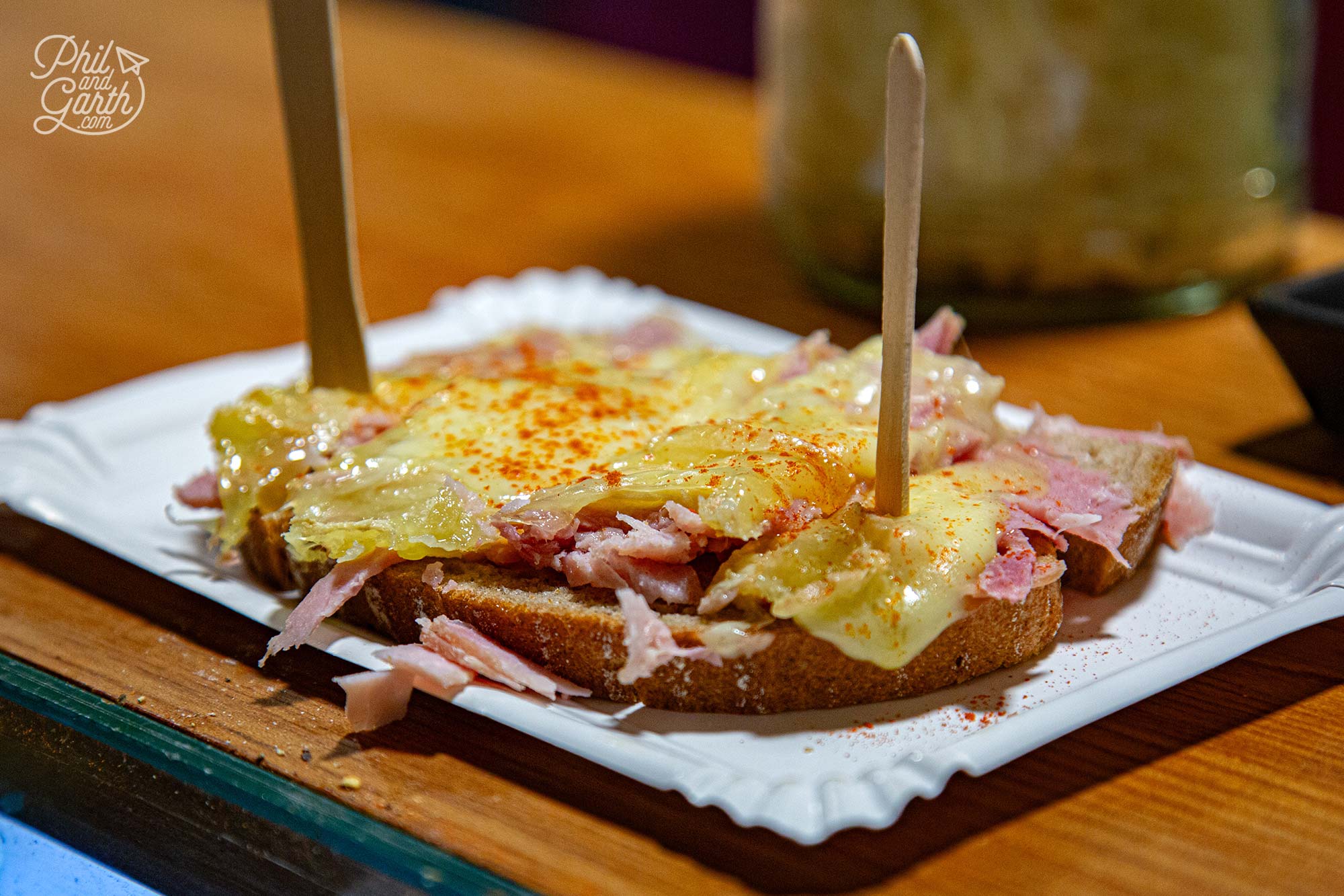 We bought a portion of raclette and ham at one of the Art Advent stalls