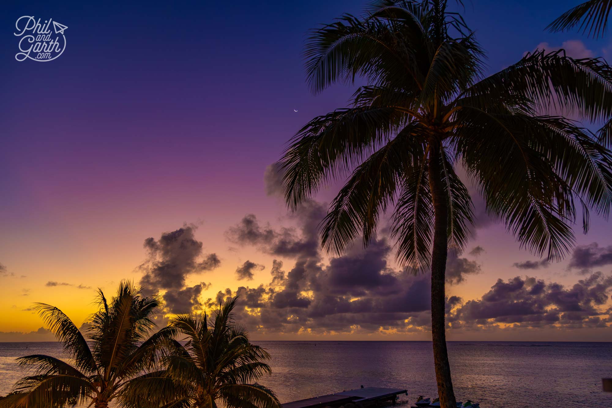 Gorgeous tropical coloured sunset