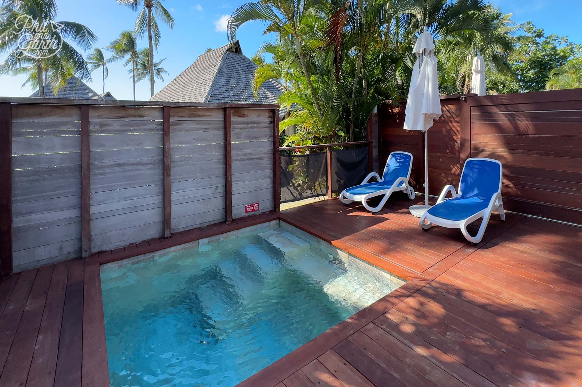 Our outdoor deck and private plunge pool