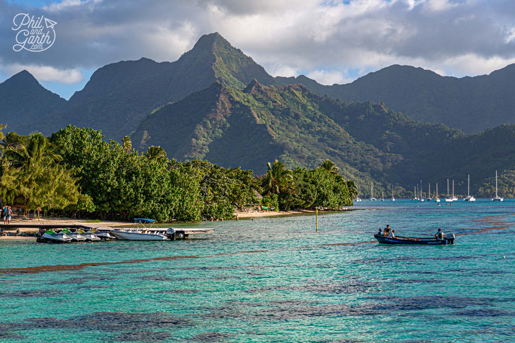Stunning views of Moorea's landscape from the Hilton resort
