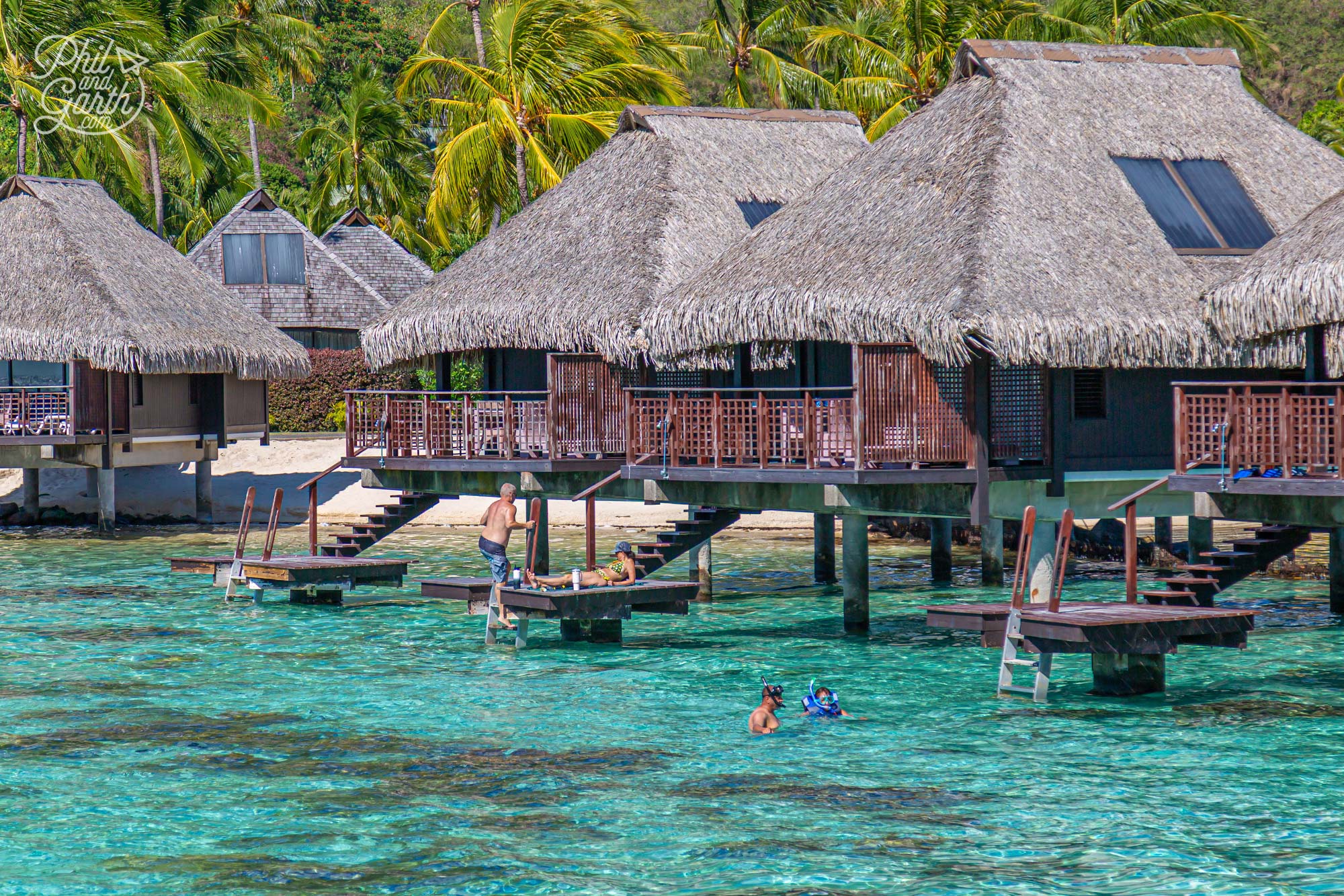 The overwater villas have direct access to the lagoon - perfect for snorkelling