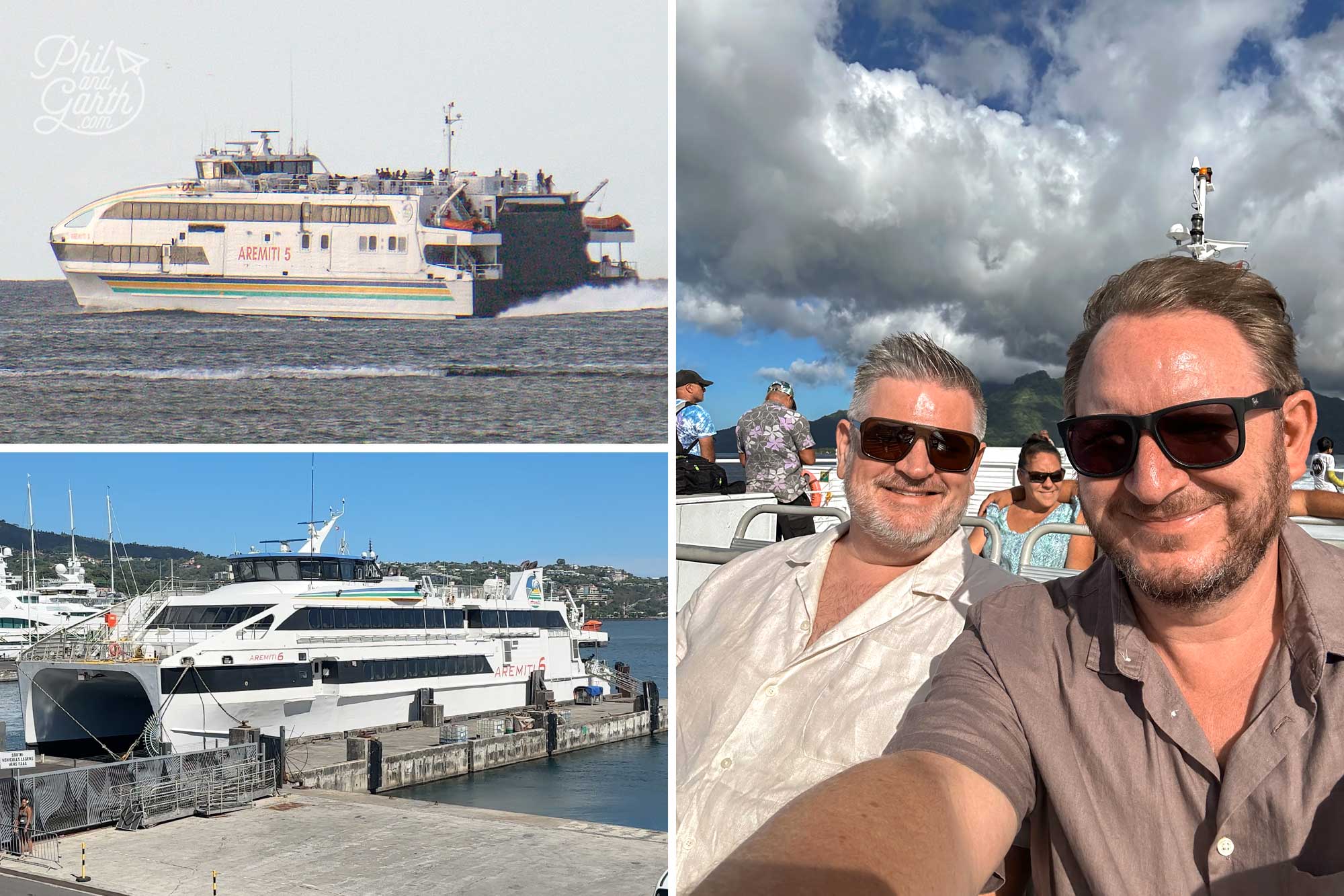 Aremiti 5 and 6 are the fast ferries to Moorea and take 25 minutes