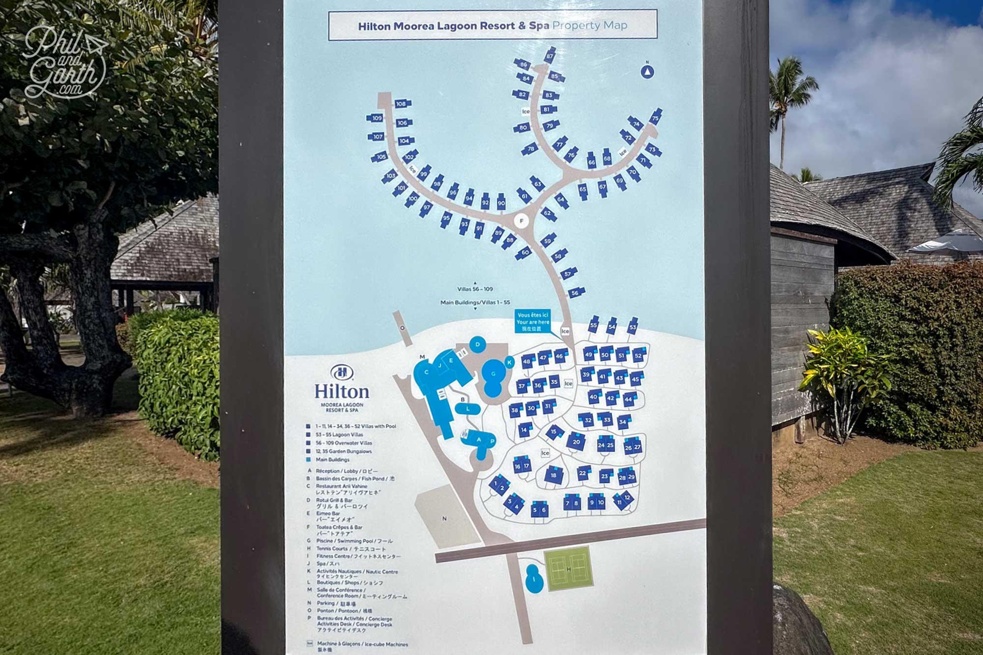 Hilton Moorea map