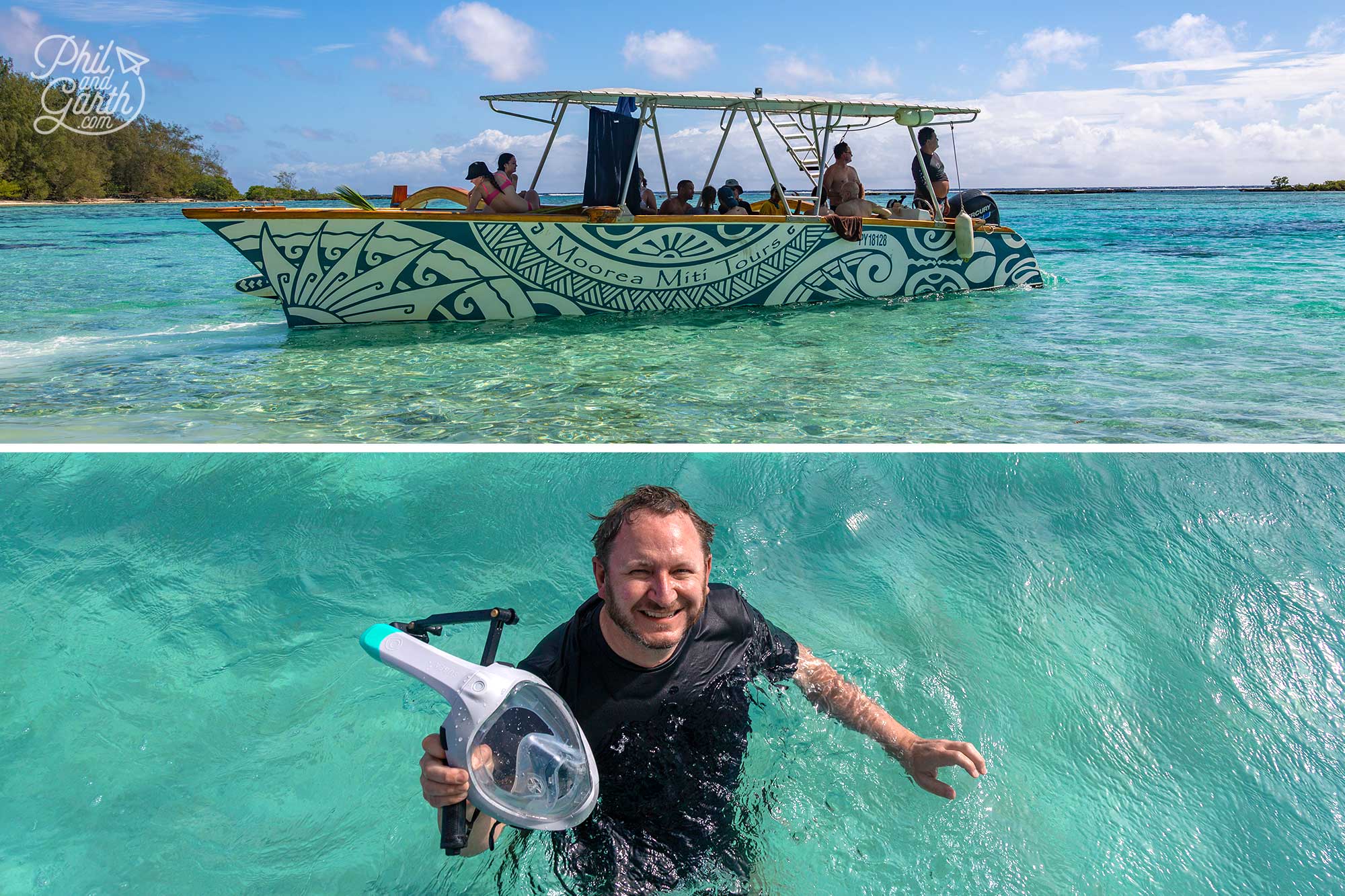 Our boat for the day with Moorea Miti Tours 6-hour Snorkelling & Lunch Motu Picnic Tour