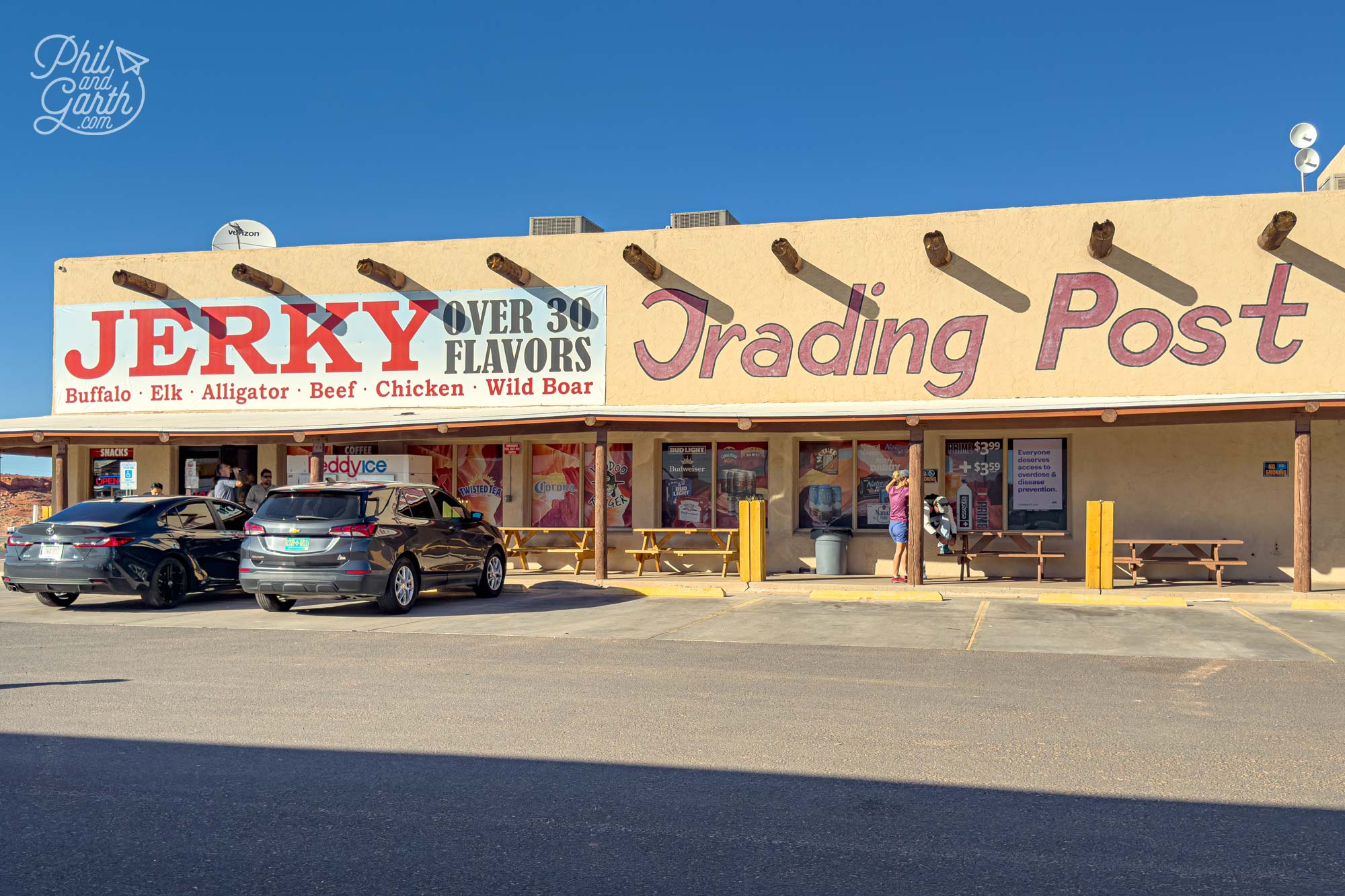 Bathroom break at the Big Lake Trading Post petrol station