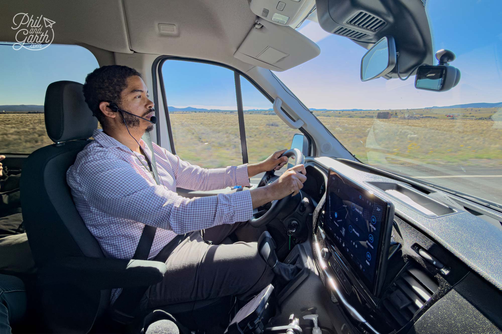 Ken from MaxTour driving us back to Las Vegas