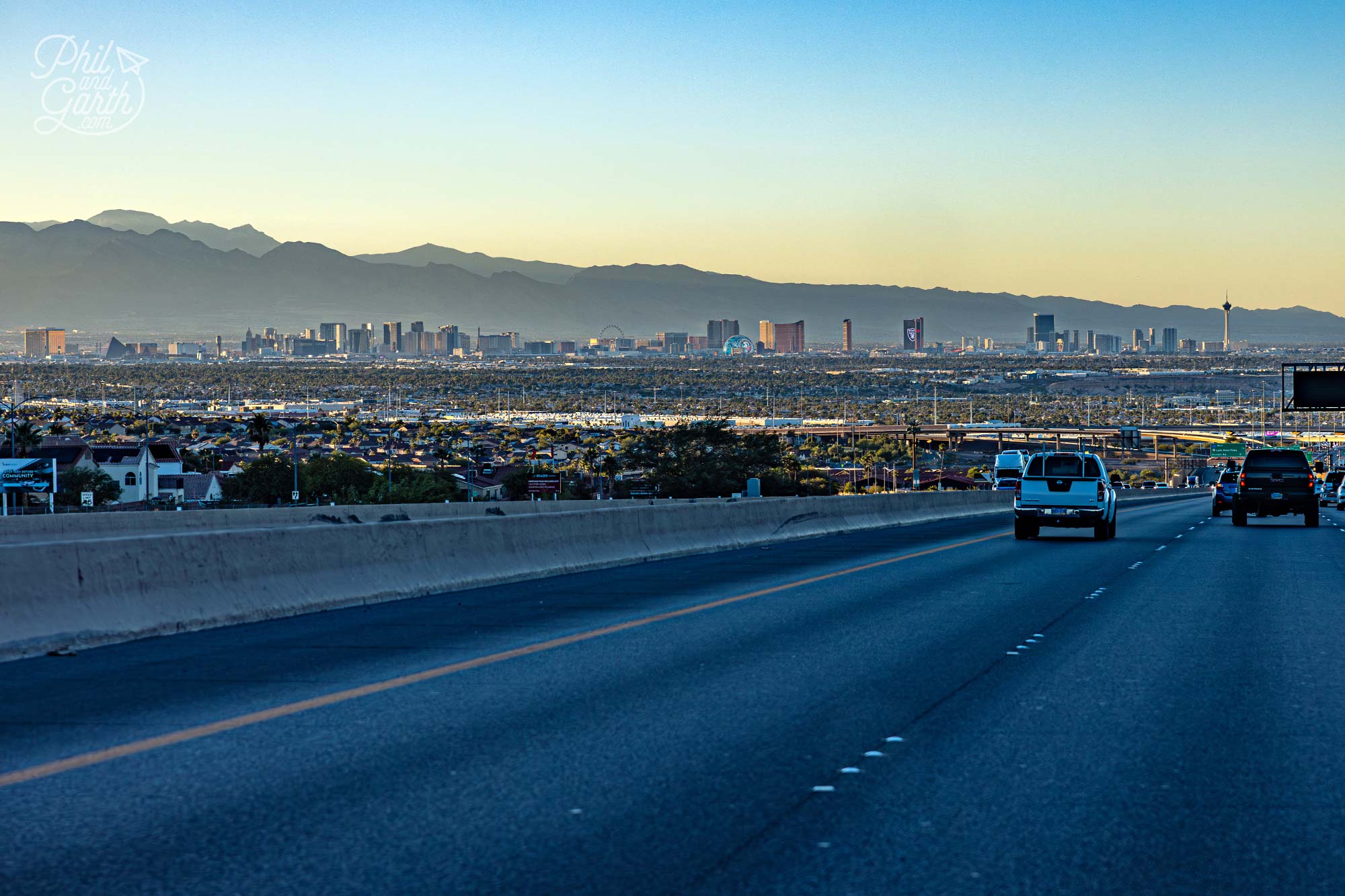 Ken points out this view of the Las Vegas strip