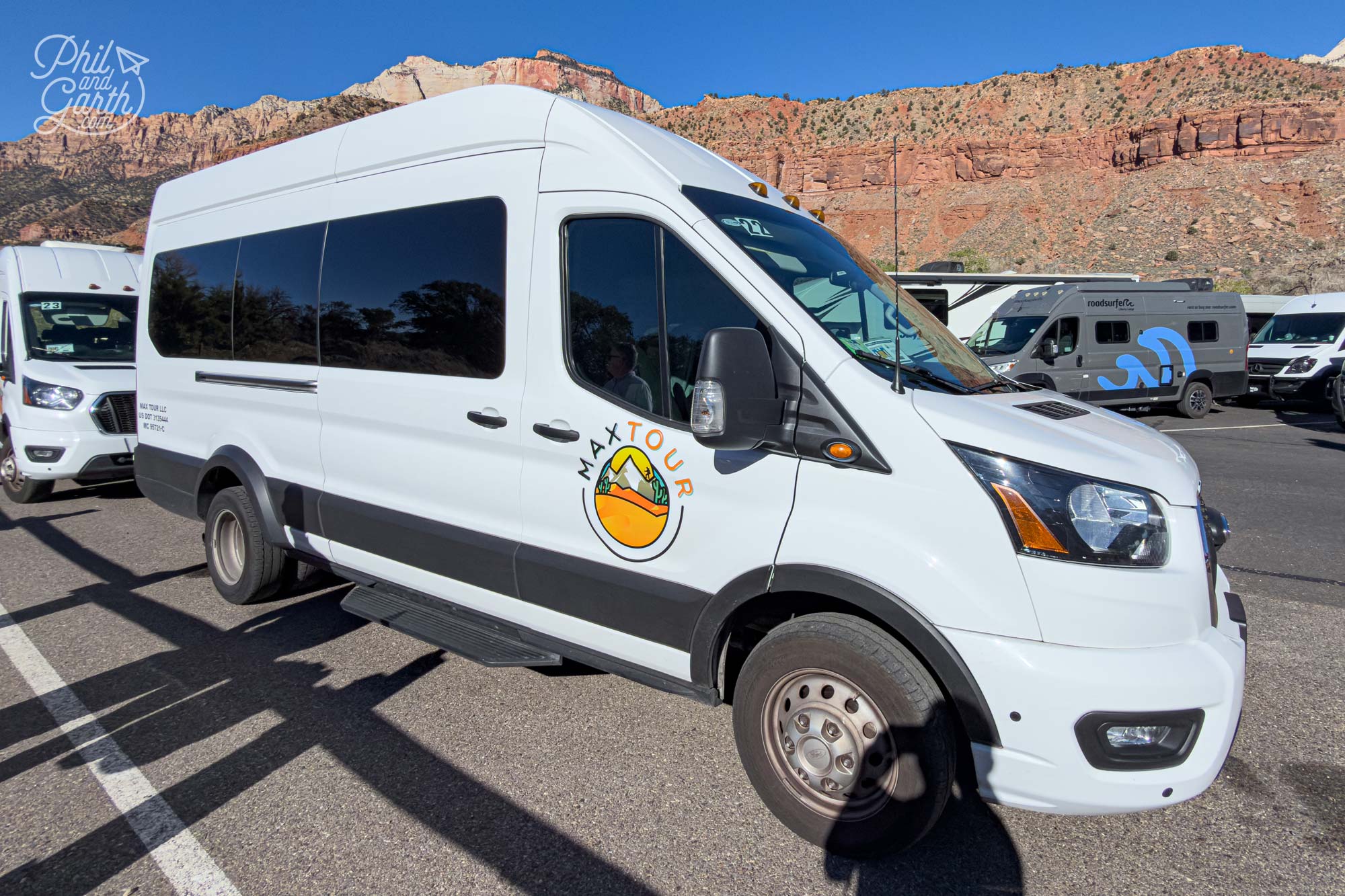 Ken waits for us in his MaxTour van