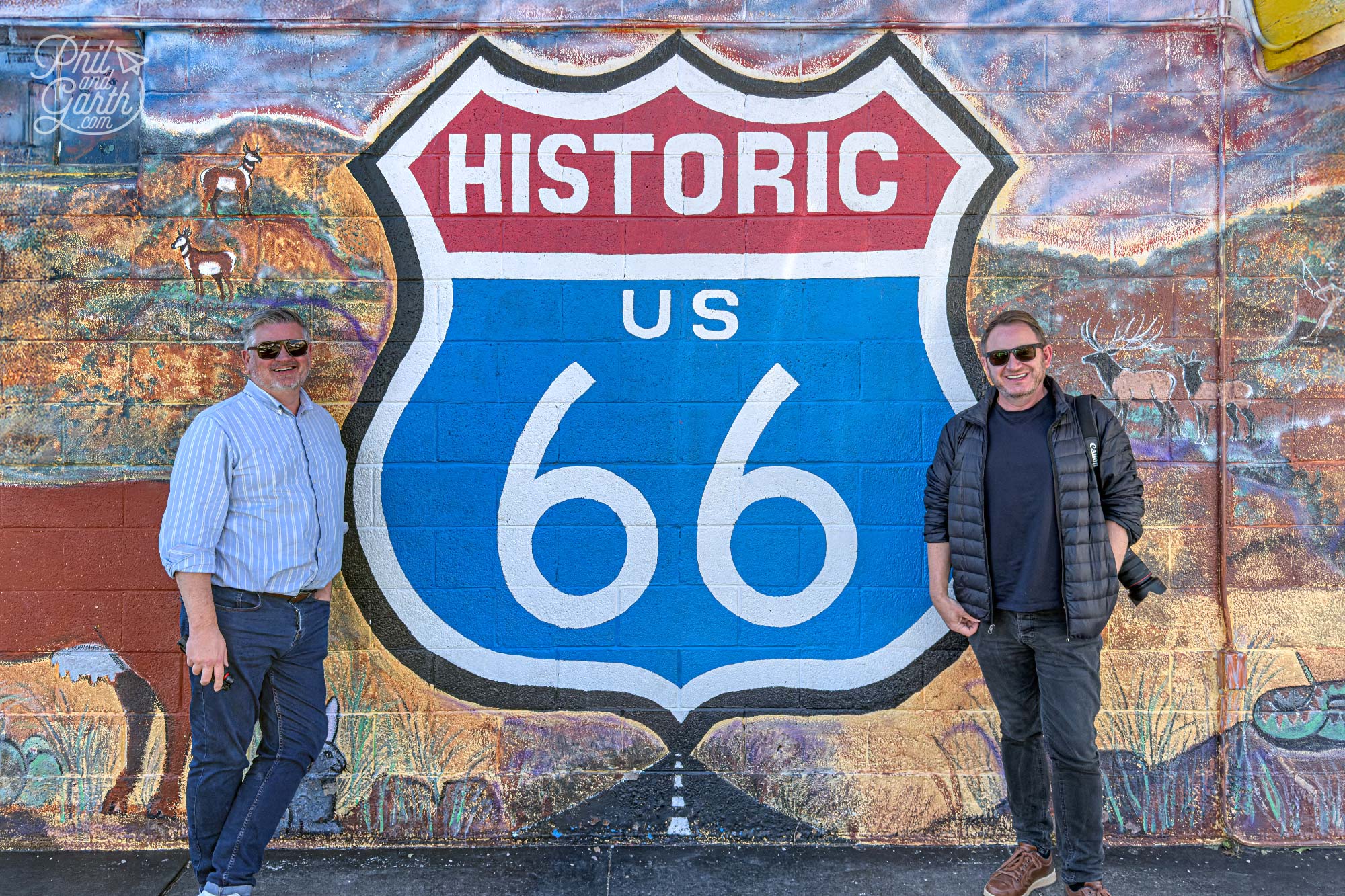 Route 66 mural in Seligman - the town that inspired Disney Pixar’s Cars - included on MaxTour’s Grand Canyon and Antelope Canyon tour.
