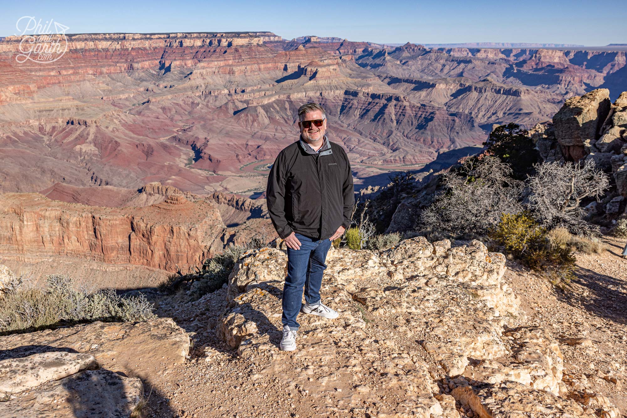 Phil striking a pose at Ken's secret proposal viewpoint