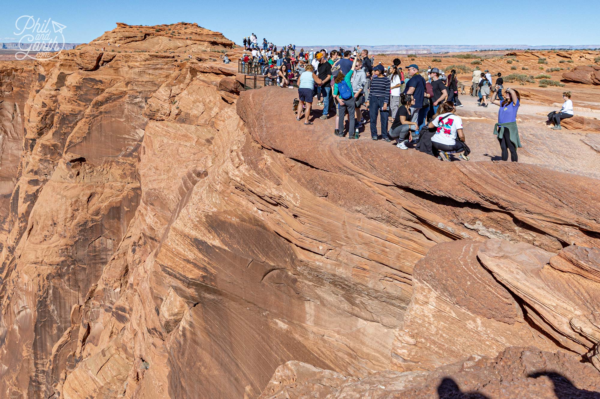 So many tourists standing dangerously close to the edge for our liking! stomach churning stuff!
